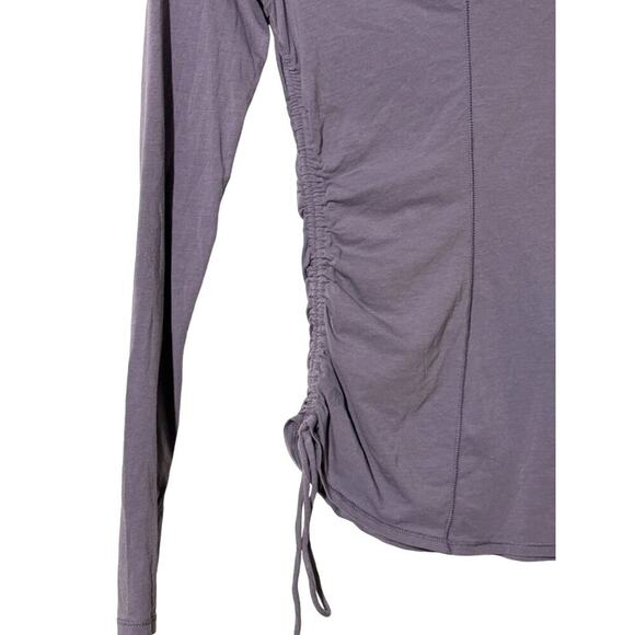 Lululemon Scrunch Side Purple Long Sleeve Scoop Neck Pullover Top 2 - Picture 6 of 7